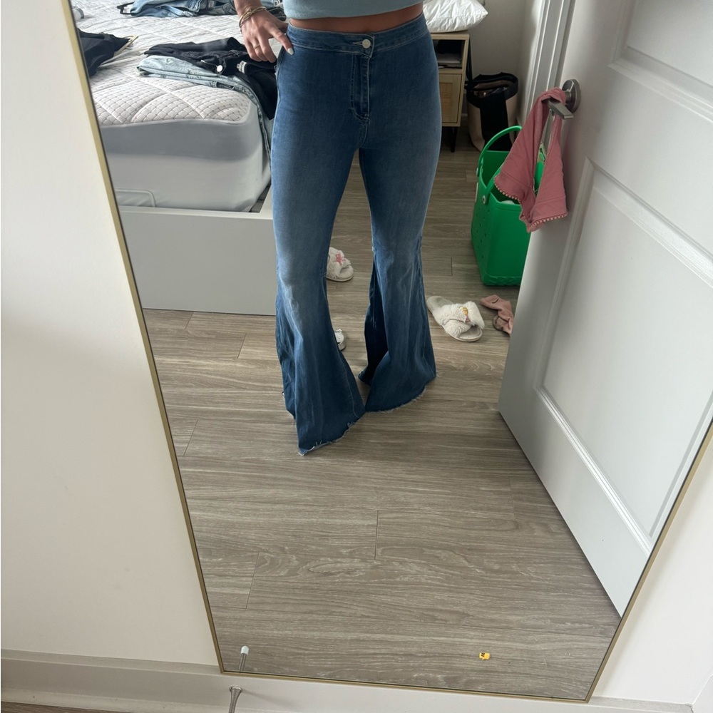 Free People Denim Flare Jeans - Picture 2 of 6